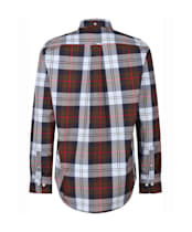 Men's Gant Poplin Large Check Shirt - Rich Brown