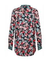 Women’s Lily & Me Sorrel Tie Neck Loose FIt Shirt - Black
