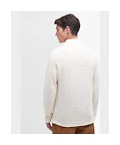 Men's Barbour Cramlington Long Sleeve Polo Shirt - Antique White