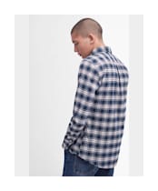 Men's Barbour Langton Long Sleeve Tailored Cotton Shirt - Navy