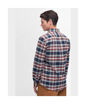 Men's Barbour Bowmont Long Sleeve Tailored Cotton Shirt - Fired Brick