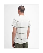 Men's Barbour Dart Stripe Cotton T-Shirt - Whisper White
