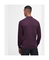 Men's Barbour International Binder Knitted Polo - Blackberry Wine