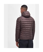 Men’s Barbour International Racer Ouston Hooded Quilted Jacket - Bitter Chocolate