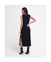 Women's Barbour International Retton Jersey Midi Dress - Black