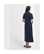 Women's Barbour Celeste Fit And Flare Cotton Blend Midi Dress - Navy