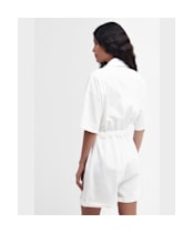 Women's Barbour International Rosell Cotton Linen Blend Playsuit - White