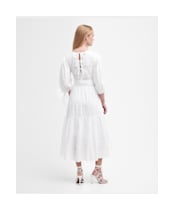 Women's Barbour Kelburn Cotton Midi Dress - White