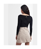 Women's Barbour International Piquet Slim Fit Knitted Jumper - Black