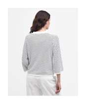 Women's Barbour Macy Knitted Jumper - Antique White Stripe