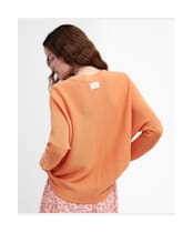 Women's Barbour Bickland Knitted Crew Neck Jumper - Apricot Crush