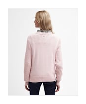 Women's Barbour Angelonia Knitted Crew Neck Jumper - Mousse Pink