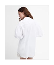 Women's Barbour Catherine Oversized Cotton Shirt - White