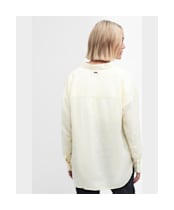 Women's Barbour Hampton Relaxed Fit Linen Shirt - Lemon Souffle