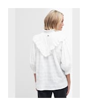 Women's Barbour Kelburn Textured Cotton Top - White