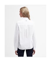 Women's Barbour Viola Relaxed Fit Cotton Broderie Shirt - White
