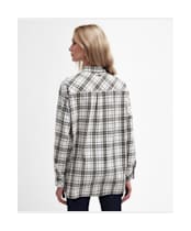 Women's Barbour Angelonia Oversized Cotton Shirt - Olive Check