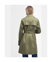 Women's Barbour Short Greta Showerproof Jacket - Burnt Olive / Ancient Poplar