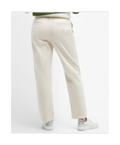 Women's Barbour Cropped Chino Trousers - Ecru