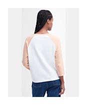 Women's Barbour Northumberland T-shirt - White / Soft Apricot