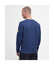 Men's Barbour International Racer Badge Sweat - Washed Cobalt