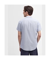 Men's Barbour Oxtown Short Sleeve Tailored Shirt - Dark Denim