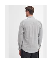Men's Barbour Banner Long Sleeve Tailored Fit Cotton Shirt - Olive
