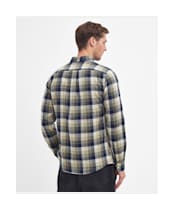 Men's Barbour Hillroad Long Sleeve Tailored Fit Cotton Shirt - Olive