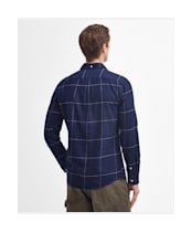Men's Barbour Brindle Long Sleeve Tailored Fit Shirt - Indigo