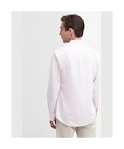 Men's Barbour Crest Poplin Long Sleeve Tailored Fit Shirt - Pink