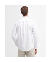 Men's Barbour Crest Poplin Long Sleeve Tailored Fit Shirt - White