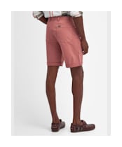 Men's Barbour Overdyed Twill Short - Pink Clay