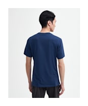 Men's Barbour International Level Crew Neck Cotton T-Shirt - Washed Cobalt