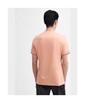 Men's Barbour International Philip Tipped Cuff Cotton T-Shirt - Peach Nectar