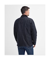 Men's Barbour Halton Waxed Cotton Jacket - Navy