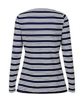 Women's Lily & Me Cleeve Long Sleeve Top - Navy / Ecru