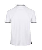 Men's GANT Tipped Pique Rugger Short Sleeve Cotton Polo Shirt - White