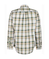 Men's Gant Regular Long Sleeve Cotton Linen Check Shirt - Pine Green