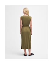 Women's Barbour International Courtney Midi Dress - Golden Khaki