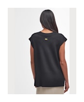Women's Barbour International Alicia Sleeveless Knitted Jumper - Black