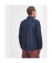 Men's Barbour Castlebay Garment Dyed Overshirt - Navy