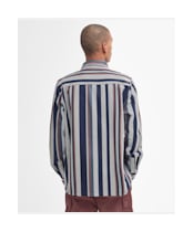 Men's Barbour Hawkhill Striped Overshirt - Dark Slate