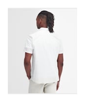 Men's Barbour Horsehill Regular Short Sleeve Printed Summer Shirt - Ecru