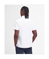 Men's Barbour Thermond Regular Short Sleeve Seersucker Summer Shirt - White