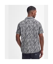 Men's Barbour International Mitchel Printed Summer Shirt - Navy