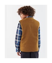 Barbour Children's Beaufort Waistcoat / Zip-in Liner, 2-9yrs - Brown