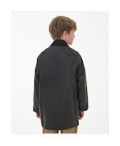 Boy's Barbour Classic Beaufort Waxed Jacket, 10-15yrs - New Olive