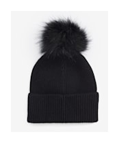 Women's Barbour International Mallory Pom Beanie - Black