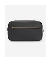 Men’s Barbour Highgate Leather Washbag - Black