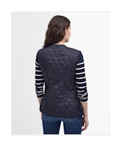 Women's Barbour Betty Fleece Waistcoat / Zip-In Liner - Navy